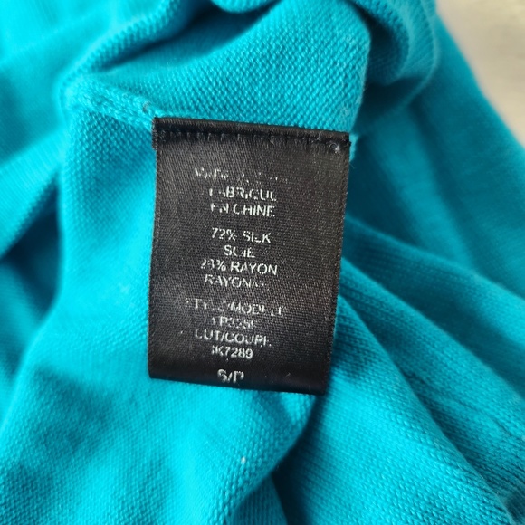 Y2K Guess Silk Tank Top Small Teal Blue Braided Drawstring Mermaid‎ Aquamarine - Picture 8 of 15